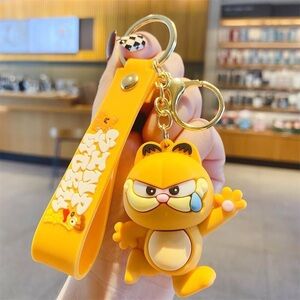 Garfield Keychain with Yellow Strap